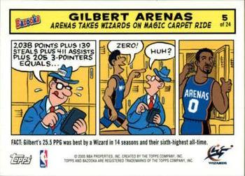 2005-06 Bazooka - Comics #5 Gilbert Arenas Front