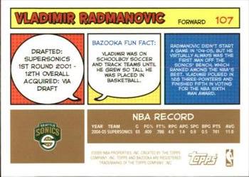 2005-06 Bazooka - Gold #107 Vladimir Radmanovic Back