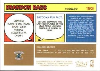 2005-06 Bazooka - Gold #193 Brandon Bass Back