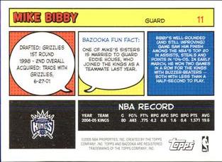 2005-06 Bazooka - Minis #11 Mike Bibby Back