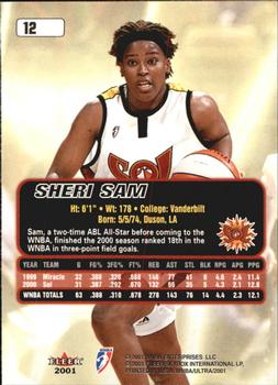 2001 Ultra WNBA #12 Sheri Sam Back