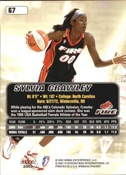 2001 Ultra WNBA #67 Sylvia Crawley Back