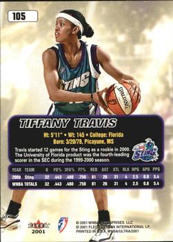 2001 Ultra WNBA #105 Tiffany Travis Back
