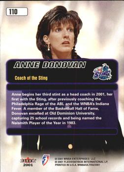 2001 Ultra WNBA #110 Anne Donovan Back