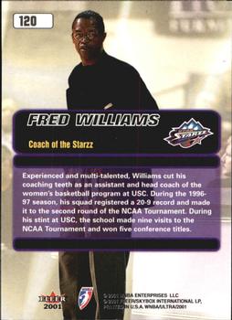 2001 Ultra WNBA #120 Fred Williams Back
