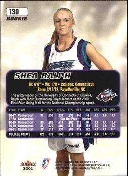 2001 Ultra WNBA #130 Shea Ralph Back