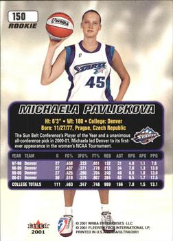 2001 Ultra WNBA #150 Michaela Pavlickova Back