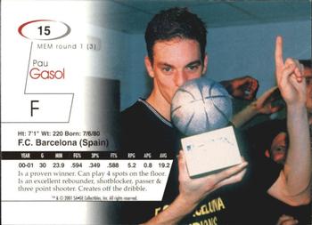 2001 SAGE #15 Pau Gasol Back