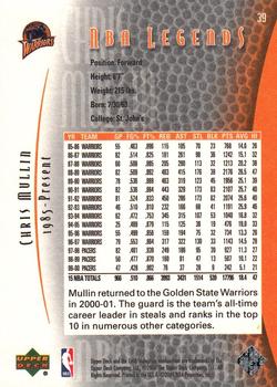 2000-01 Upper Deck Legends #39 Chris Mullin Back