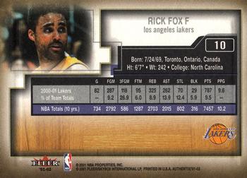 2001-02 Fleer Authentix #10 Rick Fox Back