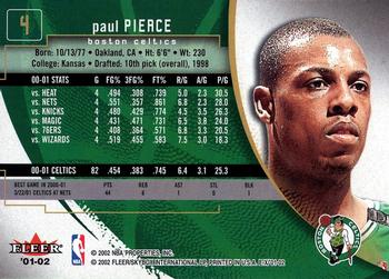 2001-02 E-X #4 Paul Pierce Back