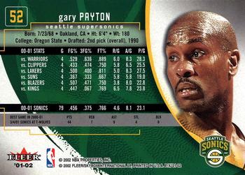 2001-02 E-X #52 Gary Payton Back