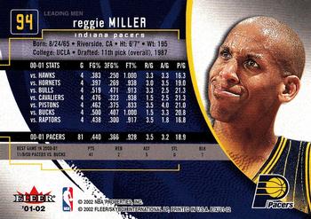 2001-02 E-X #94 Reggie Miller Back