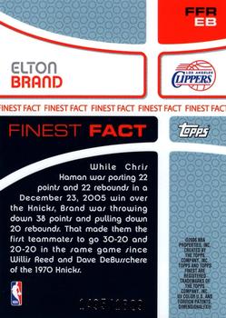 2005-06 Finest - Fact Relics #FFR-EB Elton Brand Back