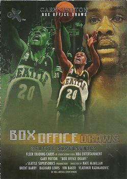 2001-02 E-X - Box Office Draws #BD 10 Gary Payton Front