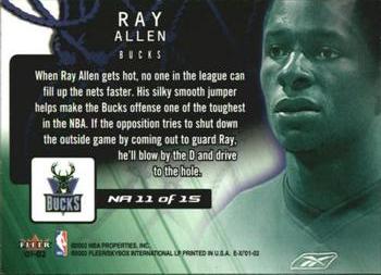 2001-02 E-X - Net Assets #NA 11 Ray Allen Back