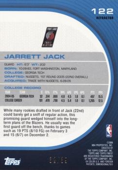 2005-06 Finest - Refractors Gold #122 Jarrett Jack Back