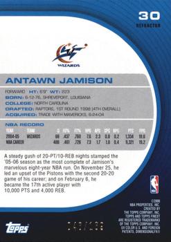 2005-06 Finest - Refractors Red #30 Antawn Jamison Back