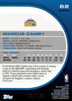 2005-06 Finest - Refractors Red #62 Marcus Camby Back