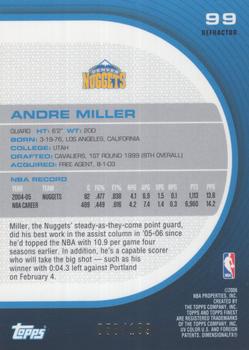 2005-06 Finest - Refractors Red #99 Andre Miller Back