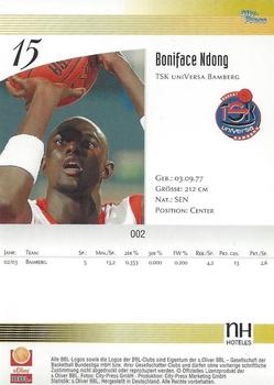 2003 City-Press BBL Playercards #2 Boniface Ndong Back