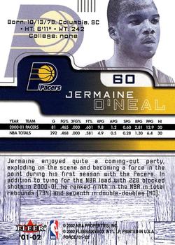 2001-02 Fleer Force #60 Jermaine O'Neal Back