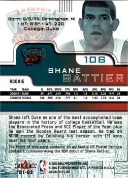 2001-02 Fleer Force #106 Shane Battier Back