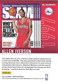 2021-22 Hoops - Slam #SLAM #18 Allen Iverson Back