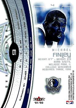 2001-02 Fleer Marquee #6 Michael Finley Back