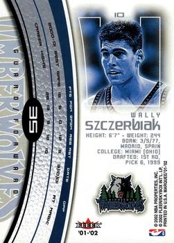 2001-02 Fleer Marquee #35 Wally Szczerbiak Back