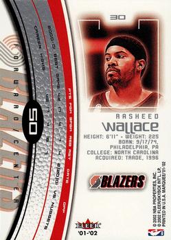 2001-02 Fleer Marquee #50 Rasheed Wallace Back