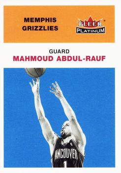 2001-02 Fleer Platinum #122 Mahmoud Abdul-Rauf Front