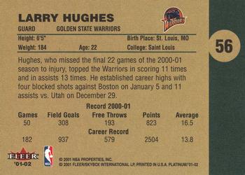 2001-02 Fleer Platinum #56 Larry Hughes Back