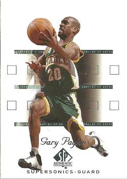 2001-02 SP Authentic #79 Gary Payton Front