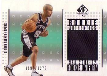 2001-02 SP Authentic - Rookie Authentics #RA-TP Tony Parker Front