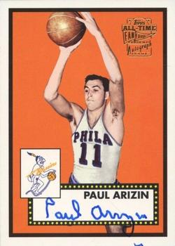 2005-06 Topps 1952 Style - All-Time Fan Favorites Autographs #FFA-PAR Paul Arizin Front