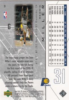 2001-02 SPx #31 Reggie Miller Back