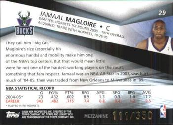 2005-06 Topps Luxury Box - Mezzanine #29 Jamaal Magloire Back