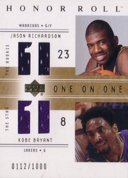 2001-02 Upper Deck Honor Roll #124 Jason Richardson / Kobe Bryant Front