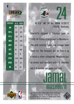 2001-02 UD PlayMakers Limited #9 Jamal Mashburn Back