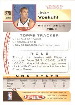 2005-06 Topps Total - Silver #279 Jake Voskuhl Back