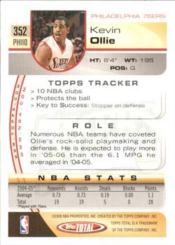 2005-06 Topps Total - Silver #352 Kevin Ollie Back