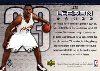 2005-06 Upper Deck - LeBron James #LJ28 LeBron James Back