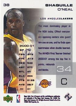 2001-02 Upper Deck Pros & Prospects #38 Shaquille O'Neal Back