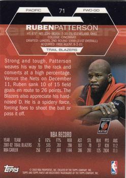 2002-03 Finest #71 Ruben Patterson Back
