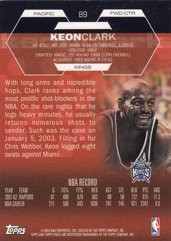 2002-03 Finest #89 Keon Clark Back