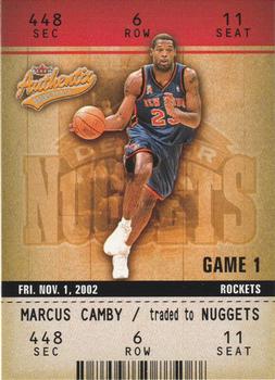 2002-03 Fleer Authentix #62 Marcus Camby Front