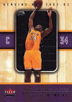 2002-03 Fleer Genuine #1 Shaquille O'Neal Front