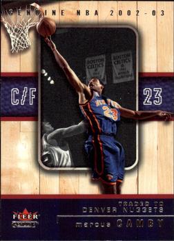 2002-03 Fleer Genuine #21 Marcus Camby Front
