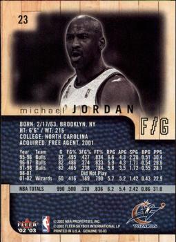 2002-03 Fleer Genuine #23 Michael Jordan Back